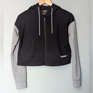 Gymshark Women's Small Cropped Zip-Up Two Tone Hoodie